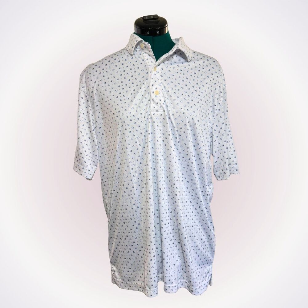 Greg Norman Patterned Performance Polo | Sz M - image 1